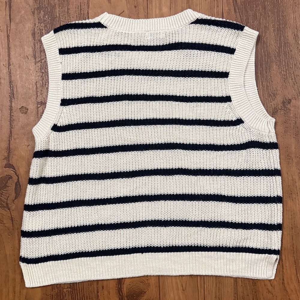 Faherty Brand Miramar Linen Muscle Sweater Tank Sz M - Picture 3 of 7